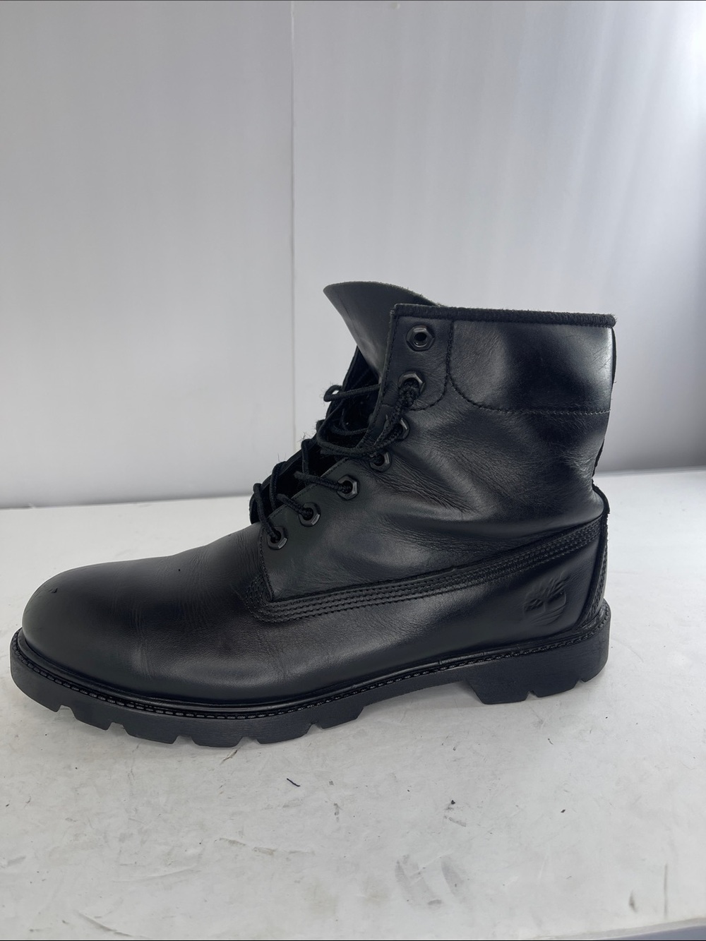 Timberland Black Leather Lace-Up Ankle Boot